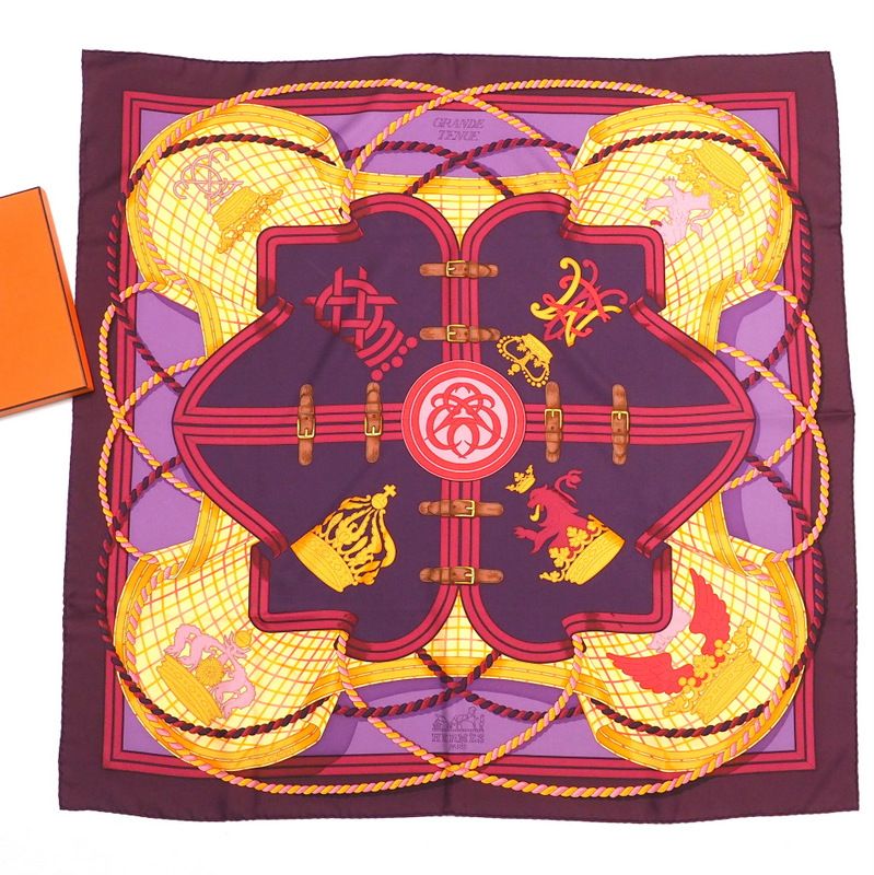 Hermes Grande Tenue Horse Ceremonial Dress Carré 90 Scarf Made In France