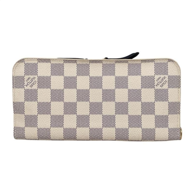 Louis Vuitton Bifold Long Wallet Portefeuille Antholite N63221 Damier Azure