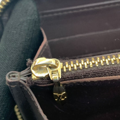 Louis Vuitton Monogram Vernis Zippy Wallet M93522 Bordeaux