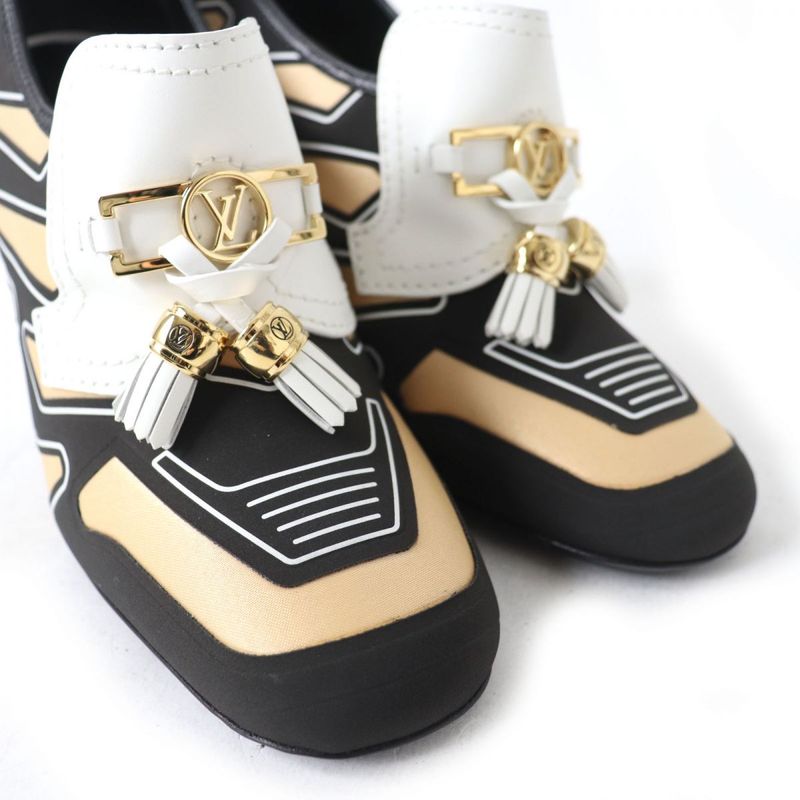 Louis Vuitton Swift Line LV Logo Hardware Tasseled Booties Multicolor 36 Women