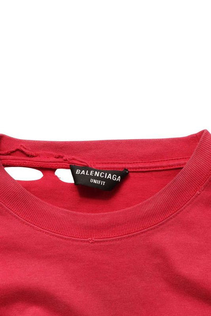 Balenciaga 651795 Tkvb8 Destroyed Logo Print T-shirt Men's XXS