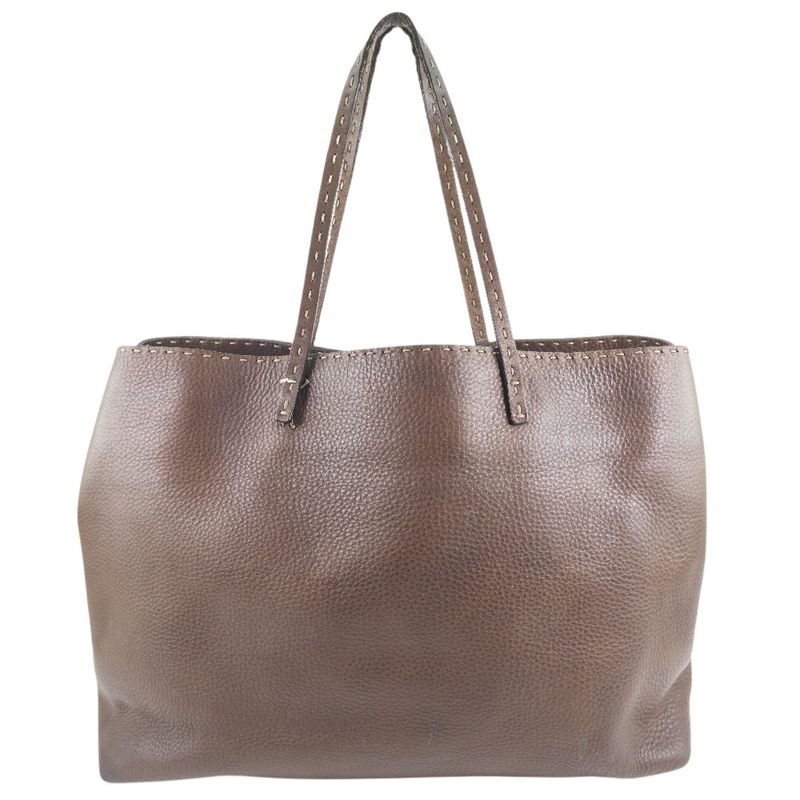 Fendi Selleria Calf Brown Unisex Tote Bag