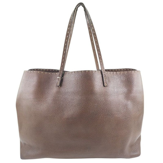 Fendi Selleria Calf Brown Unisex Tote Bag