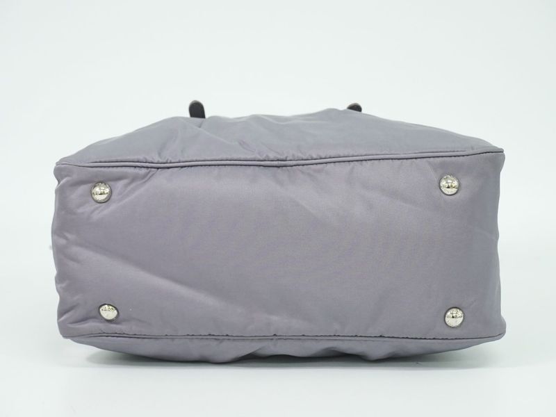 Authentic Prada Nylon Handbag Gray Bag Used [follow-up Discount