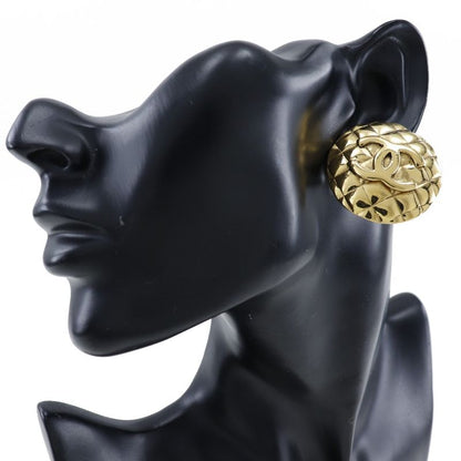 Chanel Coco Mark Matelasse Vintage Gold Plated 23 Ladies 41.9g Earrings