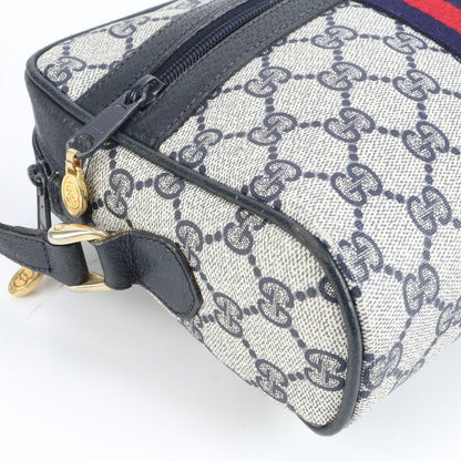 Vintage Gucci GG Supreme Sherry Line Leather Shoulder Bag Crossbody 010 Women