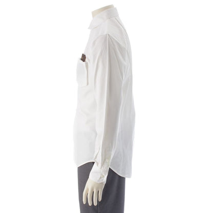 Louis Vuitton 20SS Cotton LV Label Long Sleeve Long Sleeve Shirt Top White XS