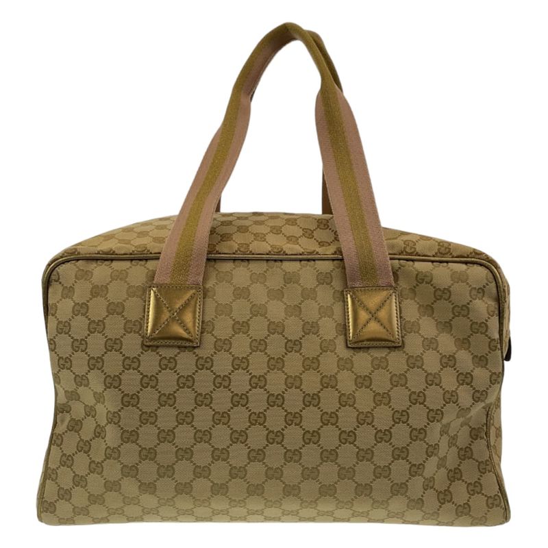 Gucci Sherry Line Beige Multicolor GG Canvas 153240 Boston Bag Unisex Men's