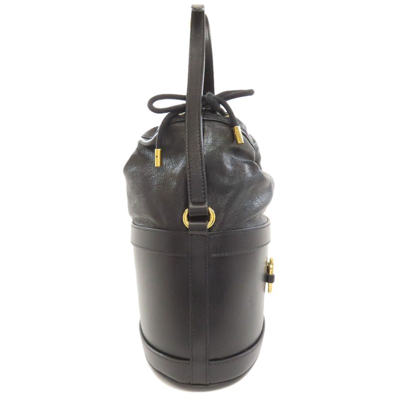 Gucci 602118 Horsebit Bucket Bag Tote Leather Women