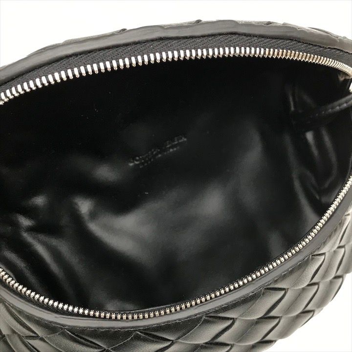 Bottega Veneta Belt Bag Waist Pouch Bag With Key Ring Black