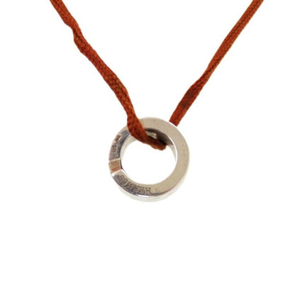 Hermes Move Ashes Necklace Italique Silver 925 Orange 0830 Choker Hermes