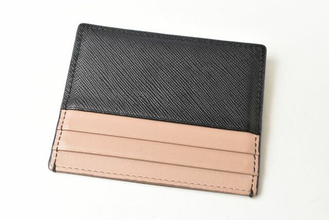 Prada Card Case Business Card Holder Prada Saffiano NERO Black 1mc025