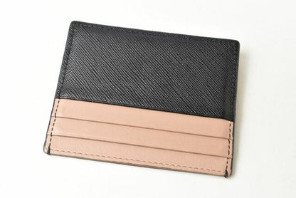 Prada Card Case Business Card Holder Prada Saffiano NERO Black 1mc025