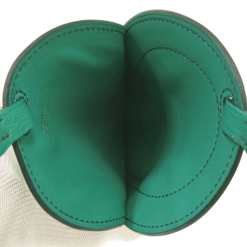 Hermes In The Loop Togo PM Vaux Epson Vert Jade Engraved D (2019) Green 0282