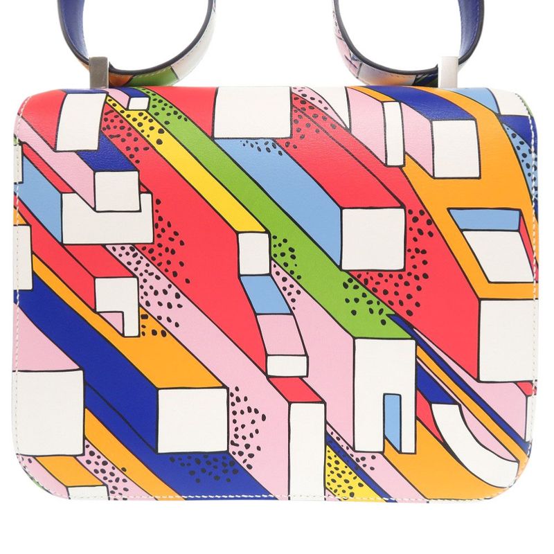 Hermes Constance 24 On A Summer Day Vorsoft Multicolor Silver Hardware Engraved