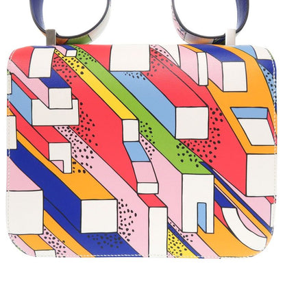 Hermes Constance 24 On A Summer Day Vorsoft Multicolor Silver Hardware Engraved