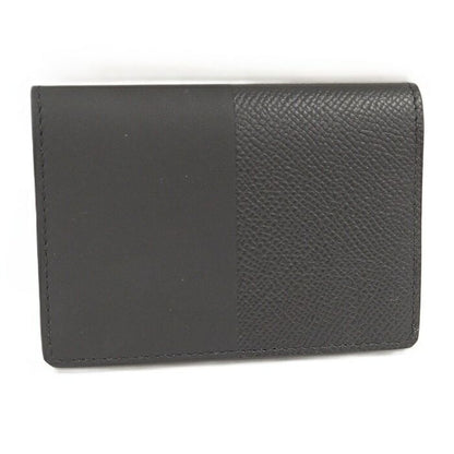 Hermes Manhattan Card Case Leather Black Stamped A