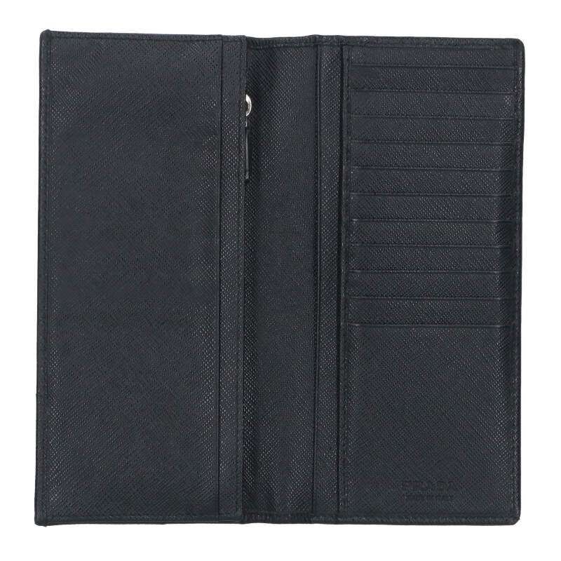 Prada 2mv836 Saffiano Leather 2 Fold Long Wallet For Men