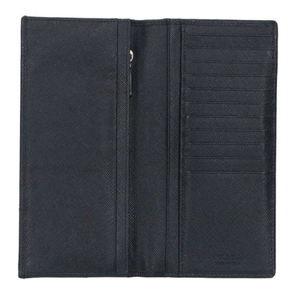 Prada 2mv836 Saffiano Leather 2 Fold Long Wallet For Men