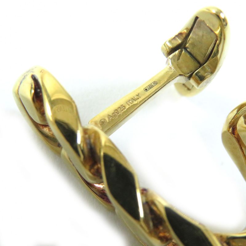 Bottega Veneta 574957 Ag925 Chain Cufflinks Gold Storage With