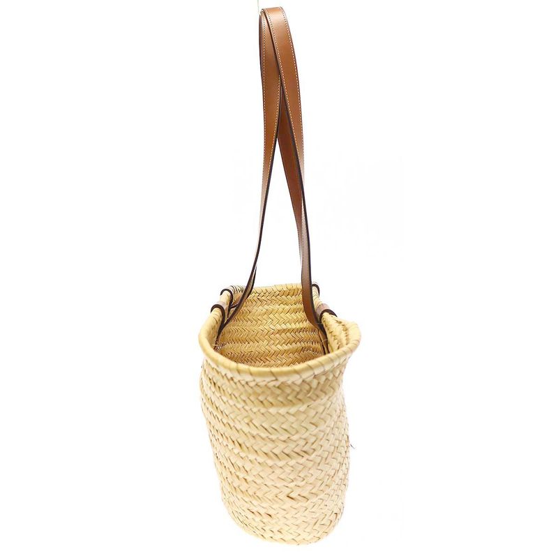 Celine Triomphe Medium Classic Pannier Basket Tote Bag Beige Brown