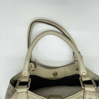 Gucci 211944 Tote Handbag Guccissima Sookie Leather White Ivory Fashion Women