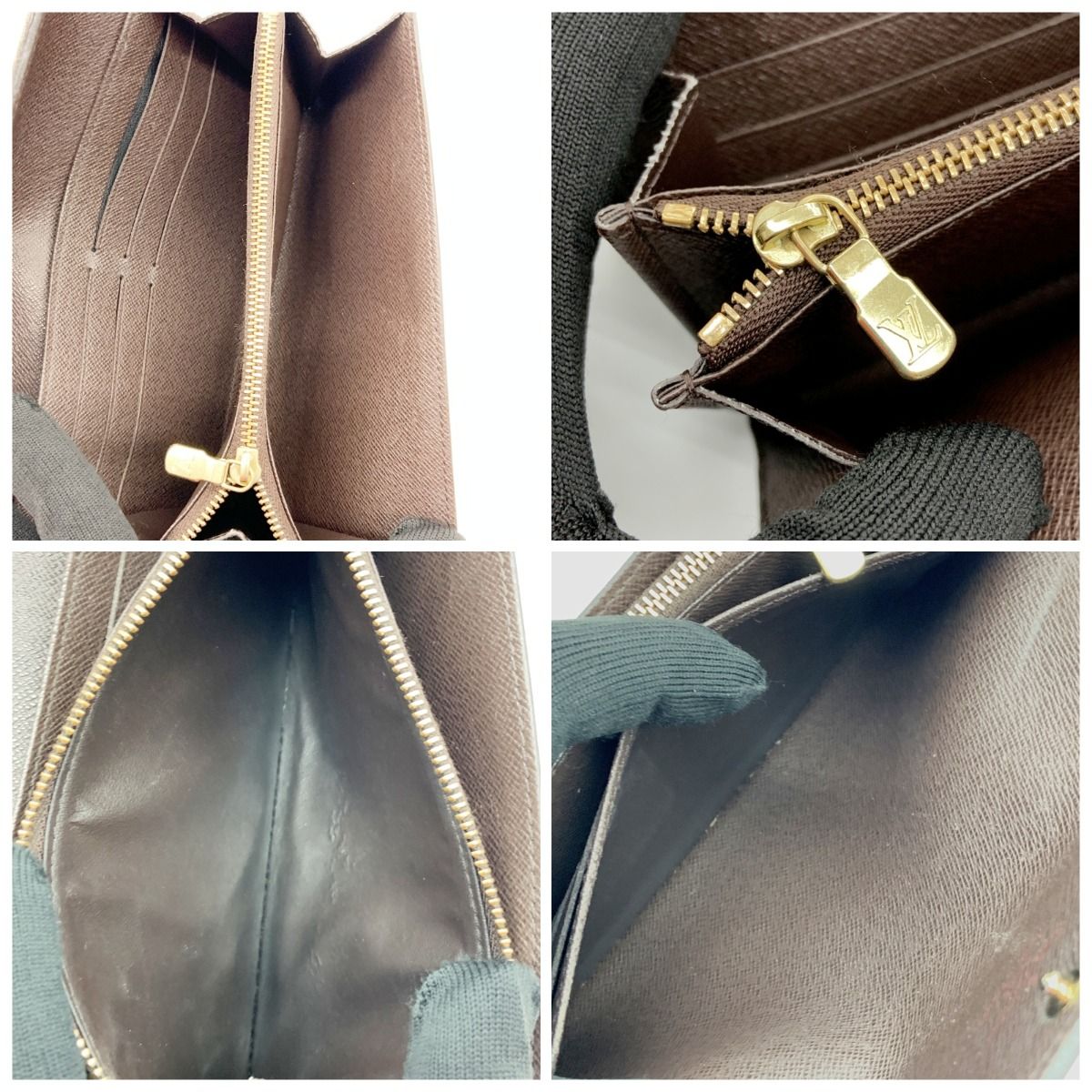 Louis Vuitton Damier Pochette Porte Monet Credit Bifold Wallet N61734 Brown