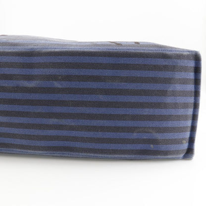 Hermes Cheveaune Canvas Blue/black Unisex Tote Bag