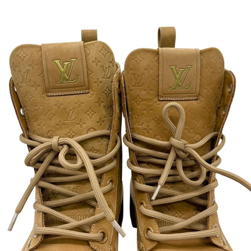 3151 Louis Vuitton Boots LV Ranger Ankle Boots Beige Monogram Men's Shoes Size