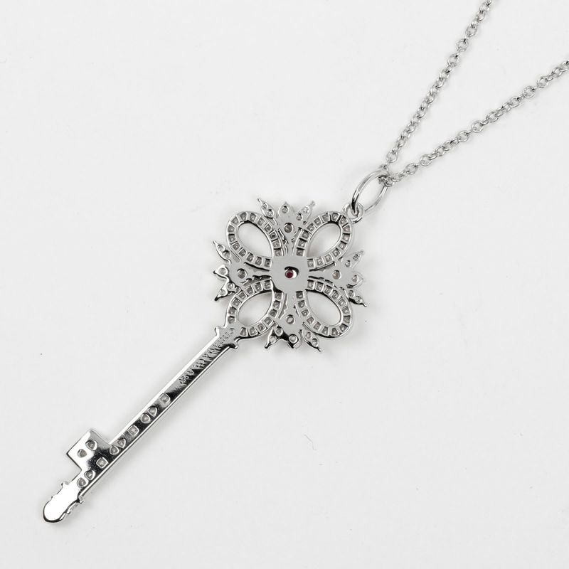 Tiffany & Co Victoria Key Medium Pt950platinum X Diamonds X Rubies Ladies 6.67g