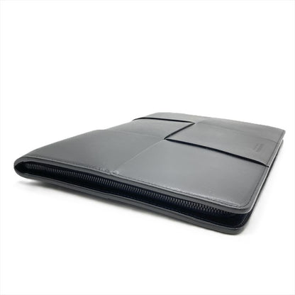 Bottega Veneta Maxi Intrecciato Arco Document Case Briefcase Calf Black Men's