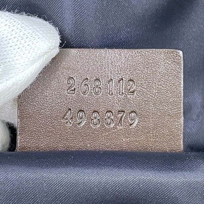 Gucci Tote Bag Navy Diamante 268112 Excellent Condition Nylon