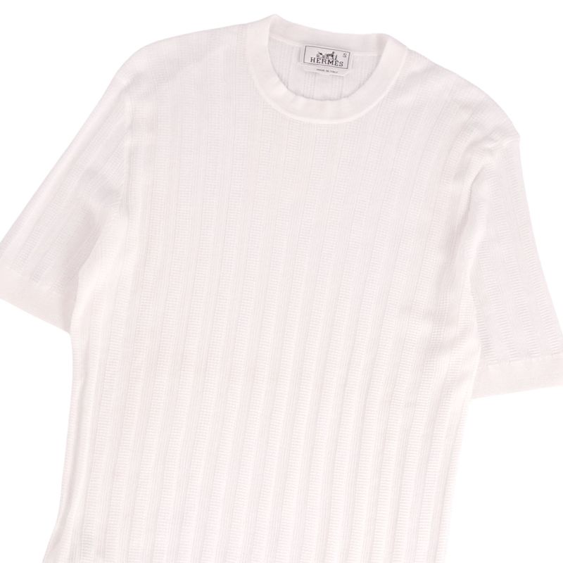 Hermes Knit Sweater Short Sleeves Short Sleeves Cot
