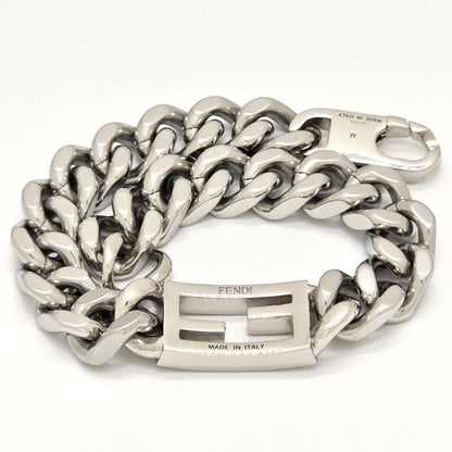 Fendi Baguette Bracelet M 19.5cm (7.68in) Long Silver-colored Palladium-polished