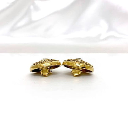 Chanel Earrings Gold Coco Mark GP
