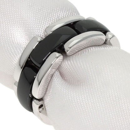 Chanel Ultra Black Ceramic #49 Ring / Ring 18K White Gold Ladies