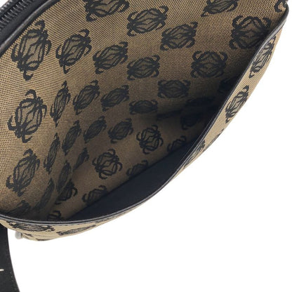 Loewe Anagram Canvas Shoulder Bag Beige Black