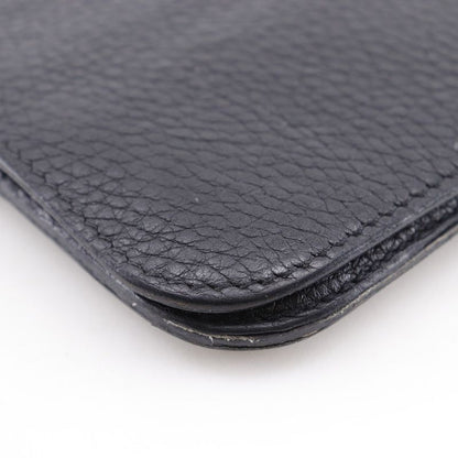 Hermes Dogon Long Taurillon Clemence Black □P Unisex Long Wallet
