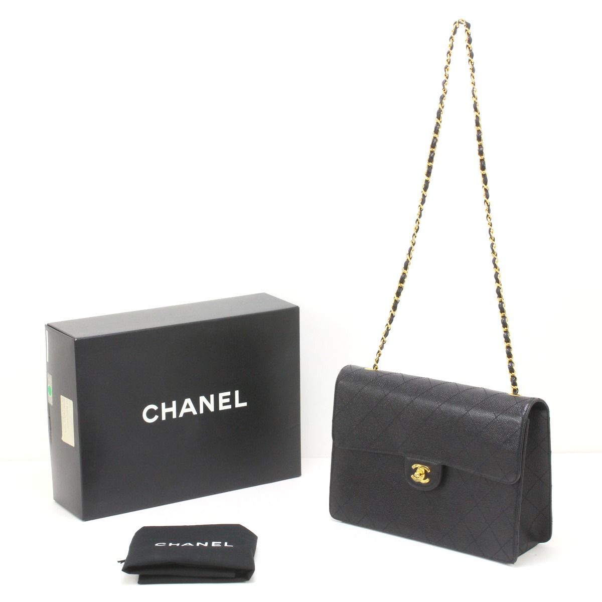 Chanel Caviar Skin Stitch Shoulder Bag