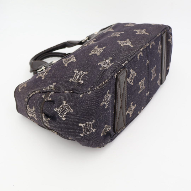 Celine Boogie Bag Black Denim Triomphe Handbag