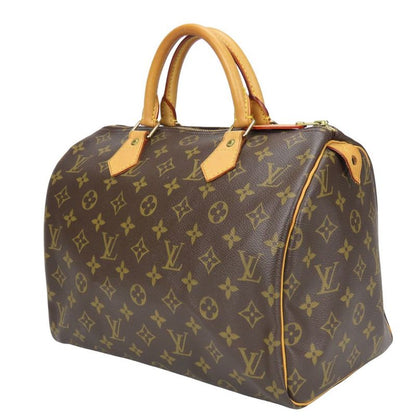 Louis Vuitton Speedy 30 Handbag Speedy 30 M41526 Monogram Nubuck Brown Gold