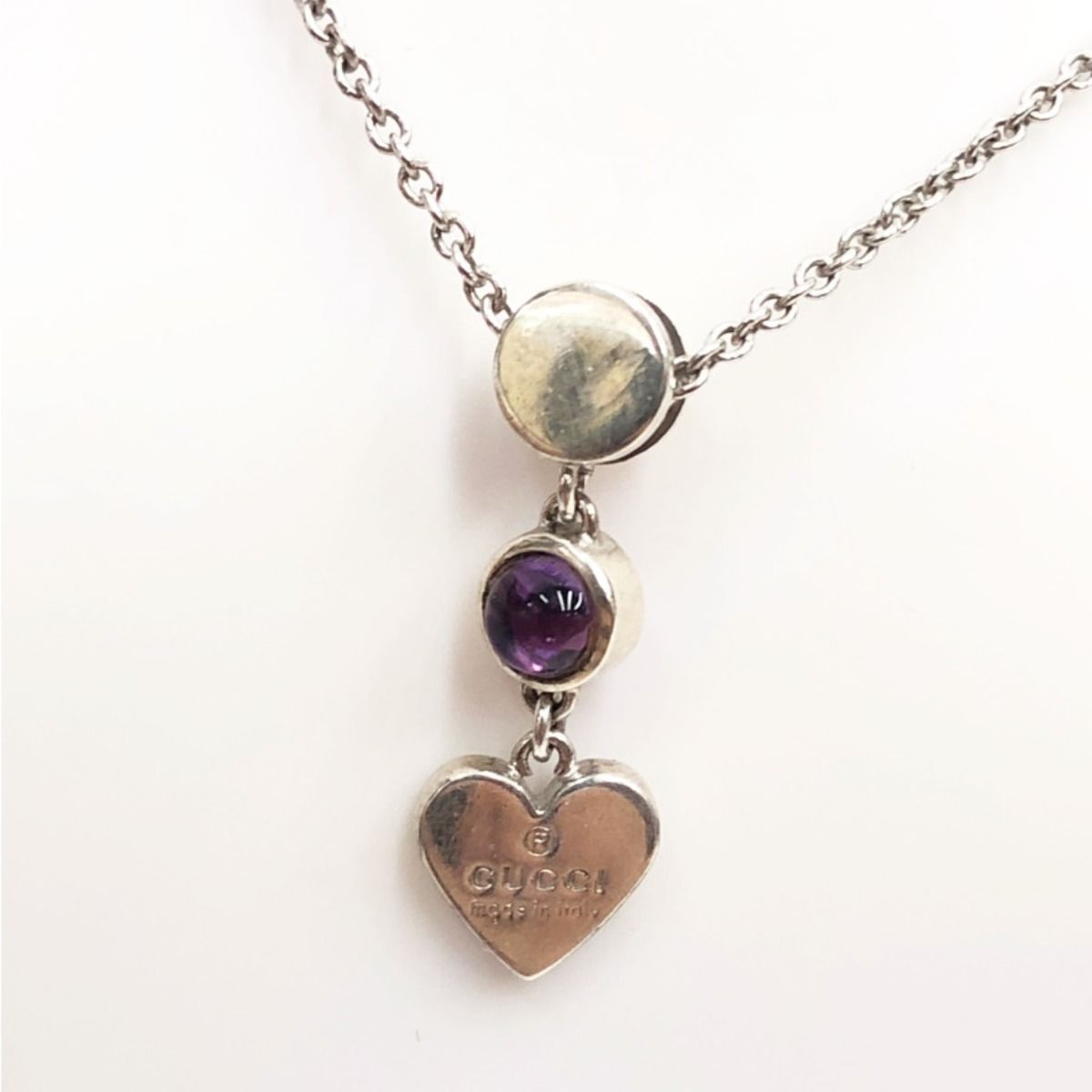 Gucci Amethyst Heart Pendant 325871 J21e0 8164 Purple