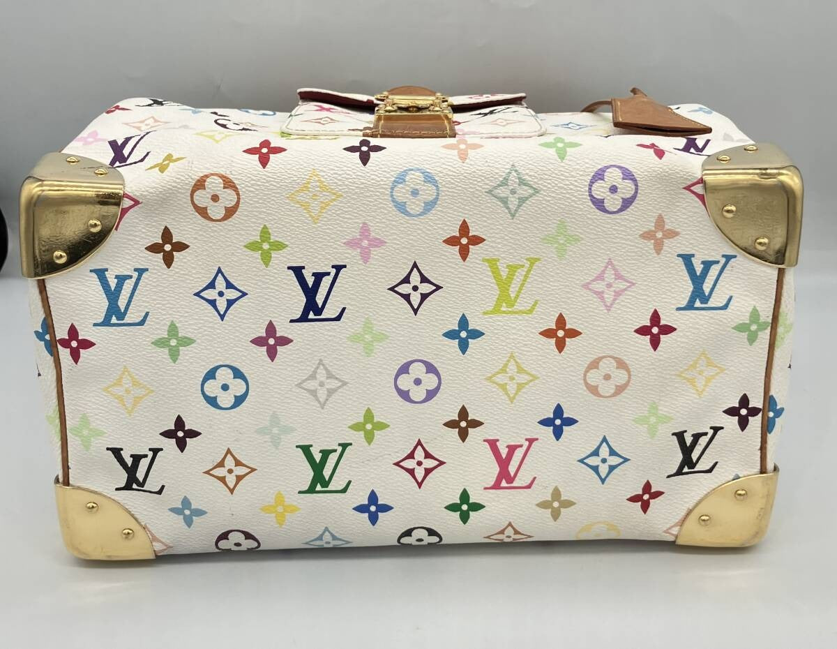 Louis Vuitton Multicolor Speedy 30 Monogram Sac Hand Bag White Gold