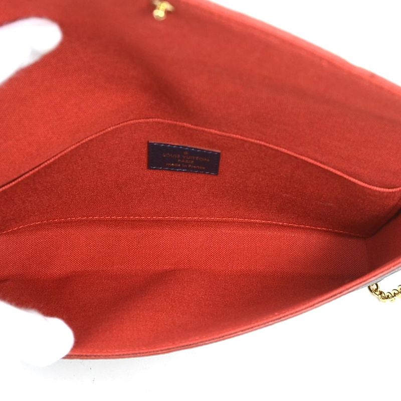 Louis Vuitton Chain Wallet Crossbody Shoulder Bag Monogram Empreinte Pochette