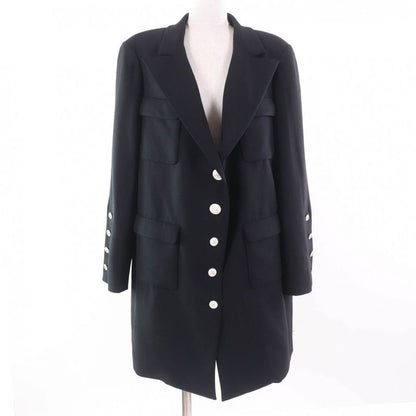 CHANEL Vintage 07P P31042v20717 Coco Mark Button Jacket With 4 Pockets Black