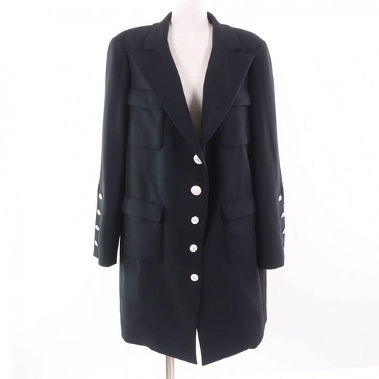 CHANEL Vintage 07P P31042v20717 Coco Mark Button Jacket With 4 Pockets Black