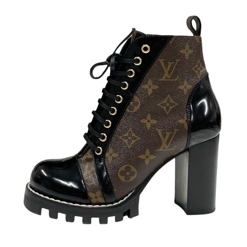 Louis Vuitton Star Trail Line Monogram Boots Short Boots Shoes Leather Brown