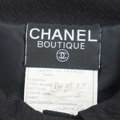 Chanel Vintage Jacket&skirt Vintage Setup Black 38