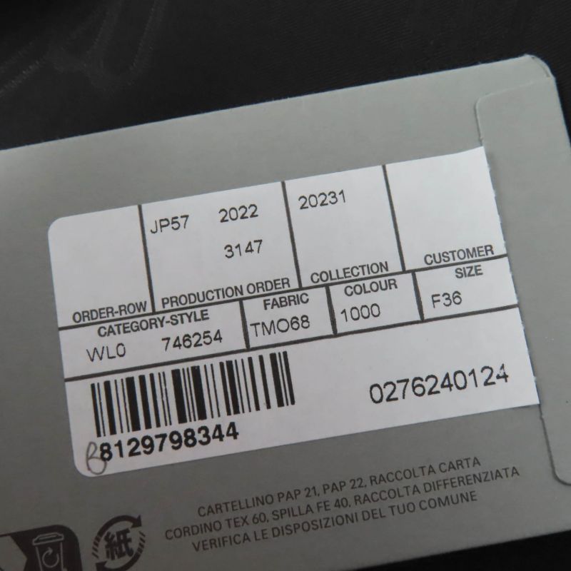 Balenciaga 23SS 746254 BB Logo Design Sleeveless Dress Black 36 Made In France