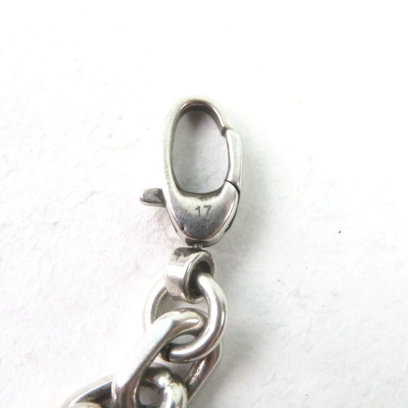 Gucci 620798 Ag925 Interlocking G Aged Clasp Closure Bracelet Silver With 17
